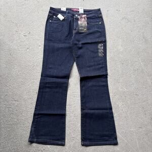 New Levi's 518 Superlow Boot Cut Denim Jeans Juniors M Sz 11 Stretch Low Raw